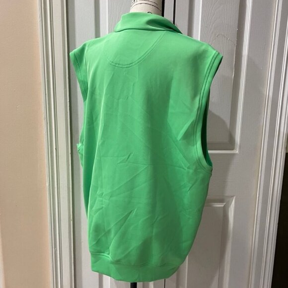 DONALD ROSS VEST PULLOVER PERFORMANCE GREEN LIME 1/4 ZIP UPF50 Sz XL GOLF SPORTY - Picture 3 of 14